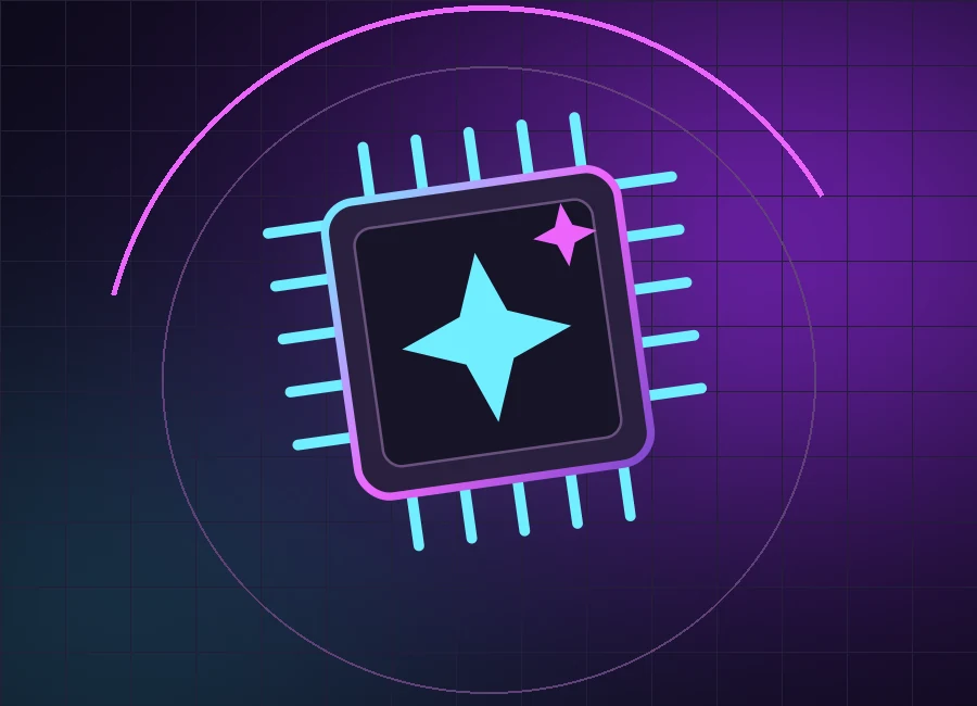 AI gaming tools — original neon ai illustration